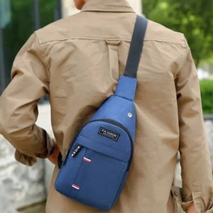Men’s Sling Bag Chest Bag New Casual Shoulder Messenger Bag Canvas Backpack - Bild 1 von 6