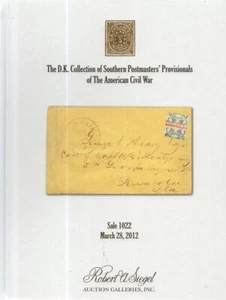 DK Collection Southern Postmasters' Provisionals American Civil War Philately - Imagen 1 de 1