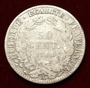 PEU COURANTE **** 50 Cent de FRANC CERES 1894 A **** - Imagen 1 de 2