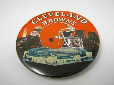 1987 Cleveland Browns Pin Button NFL Football Musical (Not Working) - Image 1 of 4