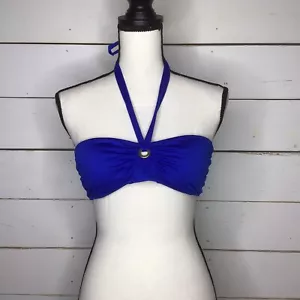 Neu Lark & Ro Bandeau-Bikinioberteil, kobaltblau, Damen Small - Bild 1 von 9