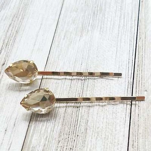 Gold Rhinestone Hair Pins, Hair Pin Womens, Decorative Bobby Pins, Wedding Hair - Picture 1 of 8