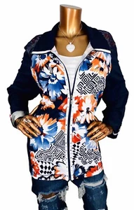 Chaqueta sudadera Alfred Dunner 18W o 1X Plus Top elástica cremallera frontal completa - Imagen 1 de 10