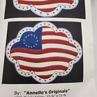 Patriotic One Nation Under God Candle Mat Wool Kit Pattern ~ For Wool Sewing