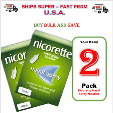 2 PACK - Nicorette Nasal Spray 10ml ""SHIPS SUPER FAST FROM USA""