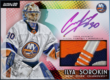 Ilya Sorokin Rainbow Signature Relic (cc#65) Topps NHL Skate digital card