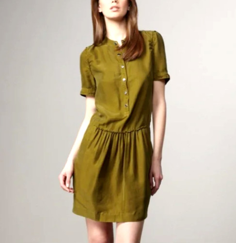 Abito a goccia Burberry Brit verde gelso vita a goccia taglia UK 8 EU 40 US 4