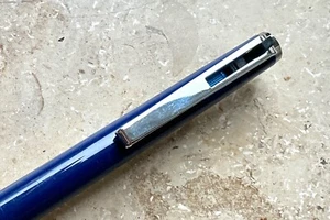 TOLLE GEBRAUCHTE! MONTBLANC blauer Kugelschreiber, Hebelmechanik im Klipp - Bild 1 von 2