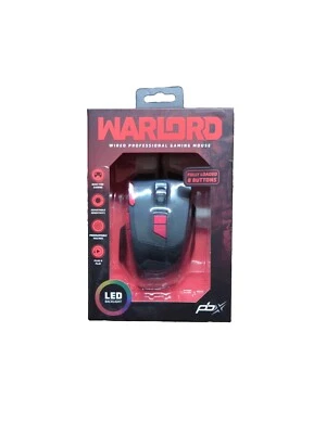 Warlord Wired Professional Gaming Mouse by PBX ~ NEW - Image 1 of 4