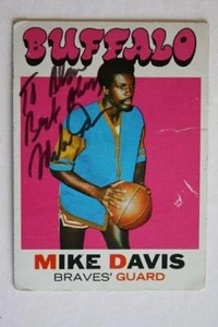 Buffalo Braves Star Mike Davis signed autographed 1971-72 Topps basketball card- - Picture 1 of 1