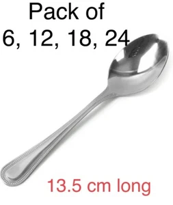 6 / 12 /24 / 48 Stainless Steel Tea Spoons Ice Cream Premium Quality 13.5cm Long - Picture 1 of 3