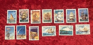 Tanzania Ships Postage Stamps, 13 Stamps - Picture 1 of 2
