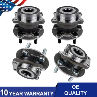 Rolamento de cubo de roda traseira dianteira 4 peças para Subaru 2010-2014 Legacy 2008-2011 Impreza - Imagem 1 de 4