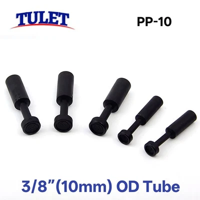 5pcs Composite Plug Connector Tube OD 3/8" Pneumatic Push In Air Fitting - Image 1 of 3