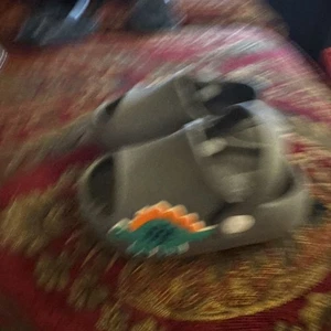 Koala🩶Baby Sandalen Kinder Größe 4 grau Dinosaurier  - Bild 1 von 5