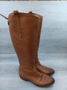 Sam Edelman Penny 2 Women's Brown Leather Knee High Riding Boots Size 7W - Picture 1 of 13