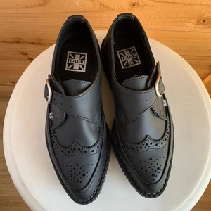 TUK Men’s Wingtip Creeper Shoes Goth Grunge Platform US 5 EU 38 Derby Style EUC - Picture 1 of 6