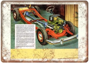 1951 Studebaker Vintage Auto Ad Retro Look Metal Sign AN3836 - Picture 1 of 2