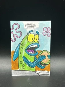 Topps Chrome SpongeBob SquarePants 2025 Harold 1/1 Sketch Card Dan Gorman Auto - Picture 1 of 2