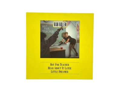 Van Halen Rare Hot For Teacher 12” Vinyl Record Eddie Alex David Lee Roth Mike - Image 1 of 3