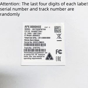 For Motorola APX8000HXE Radio Aluminum plate Label Badge - Zdjęcie 1 z 1