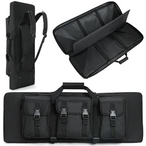 32" Soft Double Rifle Bag Long Rifle Backpack, Portable Shotgun Case for Stor... - Picture 1 of 7
