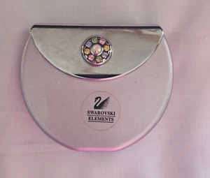 Elements Pink Swarovski Compact Double Mirror w/2X - Picture 1 of 4