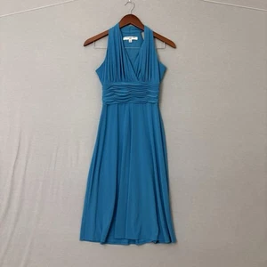 Evan Picone Dress Women's 2P Petite Blue Teal Midi Evening Summer Sexy Chic - Picture 1 of 11