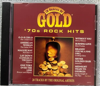 "70 Ounces of Gold: '70s Rock Hits" CD: BMG 2301-2.  One Day Handling Foto 1 de 2