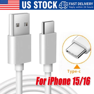 IPhone 16 17 Pro Max Plus USB-A Cable Fast Charger Type C Charging Data lot Cord - Image 1 of 4