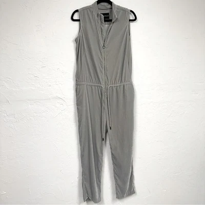 Wildfang Grey Velvet Sleeveless Casual Jumpsuit Casual Womens S Fall Gray Casual - Image 1 of 4