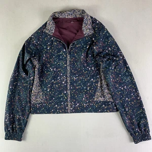 Travis Mathew Small Balancing Act kurze Damenjacke grün Blumenmuster durchgehender Reißverschluss 1LF067 - Bild 1 von 6