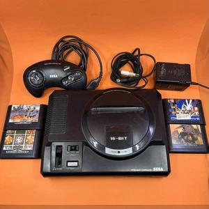 SEGA Megadrive PAL 1600-03 Bundle 6 Games Controller AV Cable & Power Supply - Bild 1 von 16