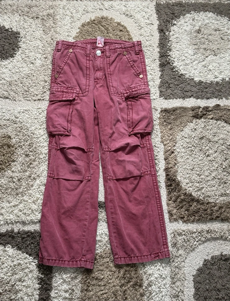 True Religion Cargo Pants Men’s 31 Red Utility Streetwear Jeans Y2K Rare - Image 1 of 4