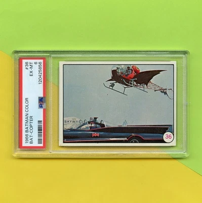 Original 1966 Topps Batman Bat Laffs Trading Card #36 PSA 6 - Image 1 of 4