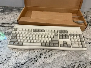 Used Vintage Mitsumi Keyboard KPQ-E99ZC-13 Clicker Key Board - Picture 1 of 9