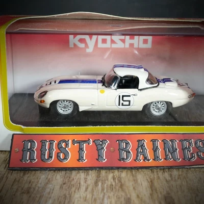 Kyosho Jaguar E-Type 1963 Le Mans Car, Off-White, 1/43 Diecast Model, Boxed - Изображение 1 из 4