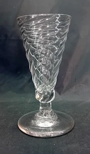 Superb Antique Georgian Conical Wrythen Twist Ale Glass c.1800 - Picture 1 of 11