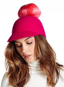 Kate Spade New York Hat Pompom Cricket Cap NEW - Picture 1 of 10