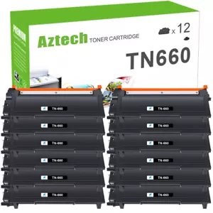12PK TN660 Toner Compatible With Brother TN630 MFC-L2700DW HL-L2300D DCP-L2540DW - Picture 1 of 9