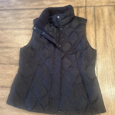 Chaleco acolchado Kenneth Cole Reaction G-111 para mujer forrado negro ribete sintético, grande Foto 1 de 4