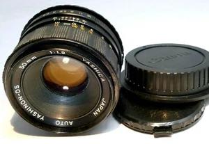 Yashica 50mm f1.9 M42 Lens adapted to Canon EOS EF SLR cameras T7i T8i 90D 80D - Picture 1 of 12