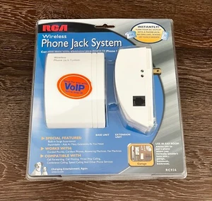 NOWY RCA RC926 Bezprzewodowy telefon Jack System Jednostka bazowa Przedłużacz Jack 6ft Przewód telefoniczny - Zdjęcie 1 z 7