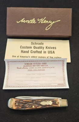 UNOPENED NIB Vintage 1970s Schrade 285UH Uncle Henry Various Early Run Serial #s - Image 1 of 4