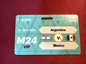 FIFA Qatar 2022 HAYYA Match# 24 Argentina V. Mexico VIP Gate Pass World Cup - Picture 1 of 2