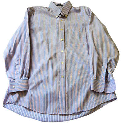Men's Kirkland Signature Non Iron Blue Striped Long Sleeve Shirt Sz 16.5-33 - Image 1 of 3