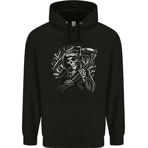 Grim Reaper Illustration Childrens Kids Hoodie - Picture 1 of 3