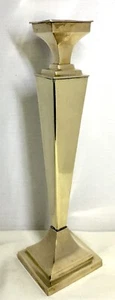 Impresionante y elegante vela antigua de latón liso de 12 1/2" de alto estilo Art Deco - Imagen 1 de 7