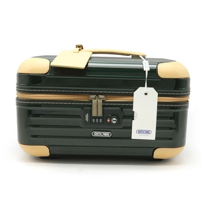 Rimowa красоты чехол 870.38.41.0 зеленый x бежевый 13L TSA замок багажа переноски б/у - Изображение 1 из 4