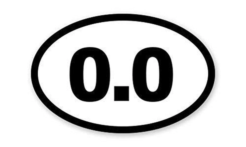 0.0 No Running Marathon Bumper Sticker 5 inch vinyl decal oval - Image 1 of 1